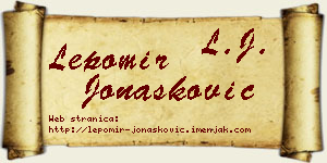 Lepomir Jonašković vizit kartica